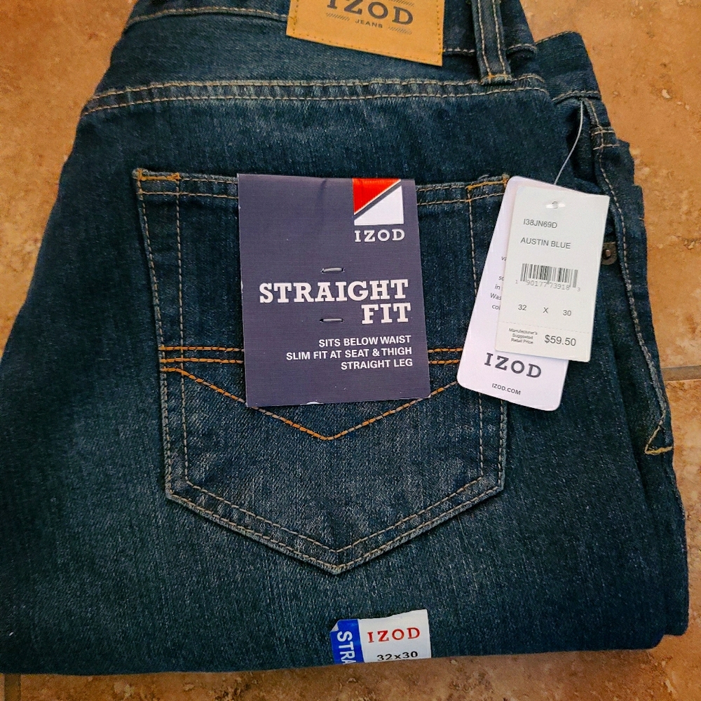 Izod Straight Fit Denim Jeans